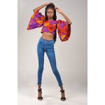 Pansy Bell Sleeve Top - Ankara  African Print Fabric and Clothing