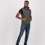 Mens Wild Olive Green Sleeveless Puffer Jacket