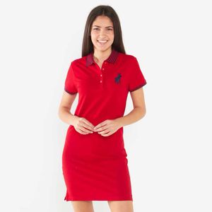 polo dress red