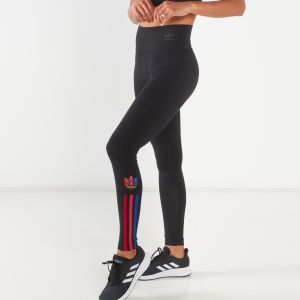 adidas black and orange leggings