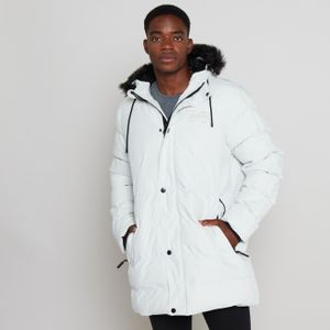 Jordan Craig Fur Lined Parka Coat (White)