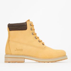Leather Ruggered Worker Boots Honey 