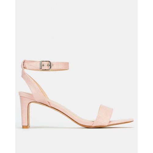 pink midi heels