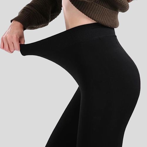gvdentm Women's Winter Warm Stretchy Thermal Leggings Pants Lined Tights  Black Leggings - Walmart.com