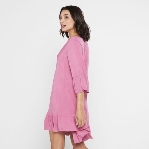 V-Neck Short Boho Dress - Dusty Pink Talooshka | South Africa | Zando