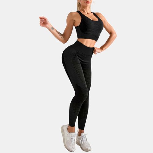 Yoga Gym Activewear Tights & Bra Set - Black Olive Tree