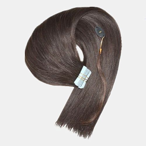 100% Human Non Remy Tape in Hair Extensions- #2 Dark Brown (Pack of 20  Tapes) - Replacement Tapes Included Caspian | South Africa | Zando