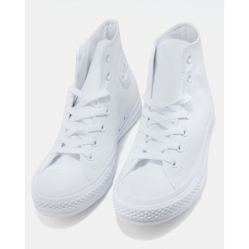 Chuck Taylor All Star Ladies Leather Hi Sneakers White Mono Converse ...
