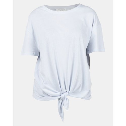 Organic Cotton Tie Front T-Shirt Pale Blue New Look | South Africa | Zando