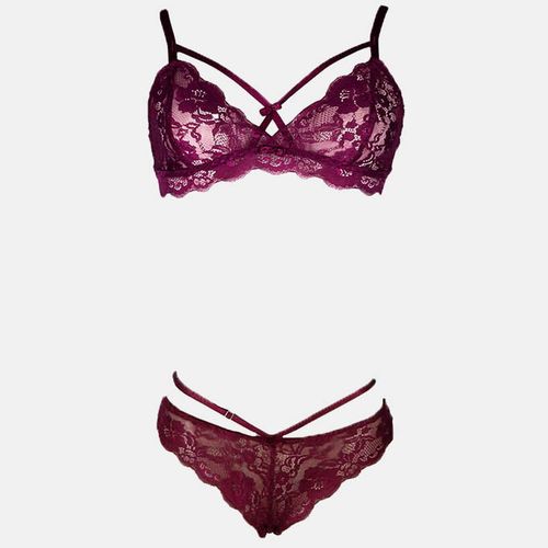 Adjustable Lace Lingerie Burgundy Amila, South Africa