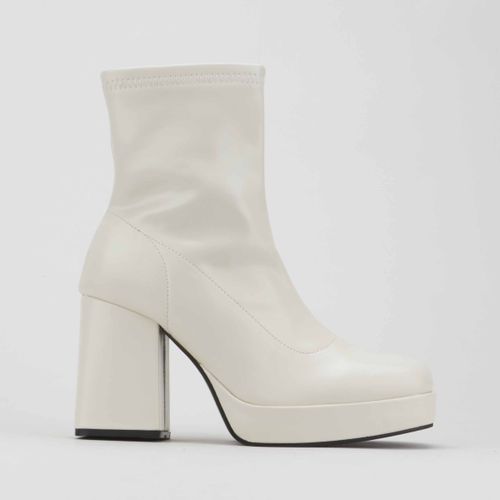 Plaftorm Block Heel Ankle Boots Off White Utopia | South Africa | Zando