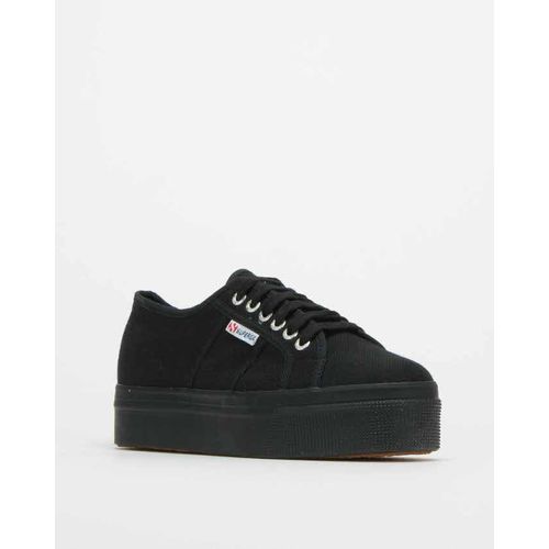 superga platform sneakers black