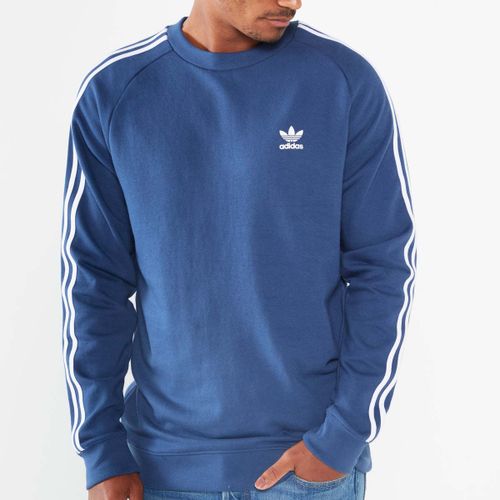 Originals Men's Adicolor 3 Stripe Crew Sweatshirt Blue adidas | Price ...