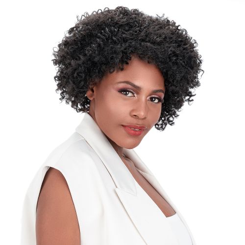 Magic Black Afro Curly Machine Made Synthetic Hair Wigs Bouncing Girl 