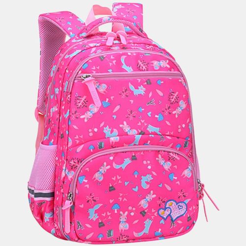 Olive Tree-Primary School Girl's Backpack Grade 1-7 Students-Hot Pink ...