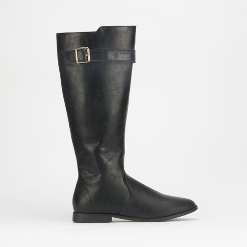 Ladies Black Long Buckle and Zip boot Bata | South Africa | Zando