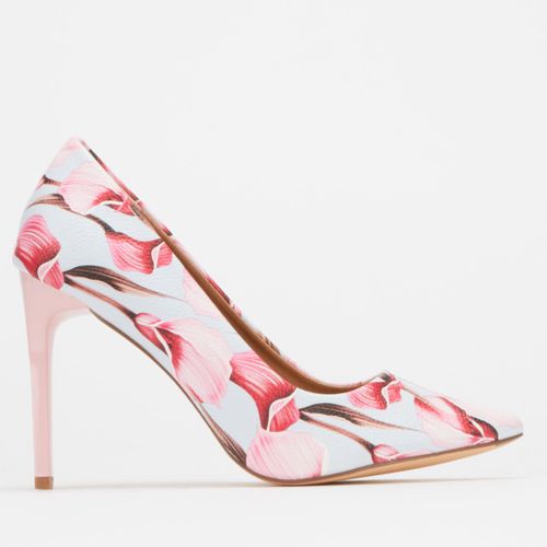 pink floral heels