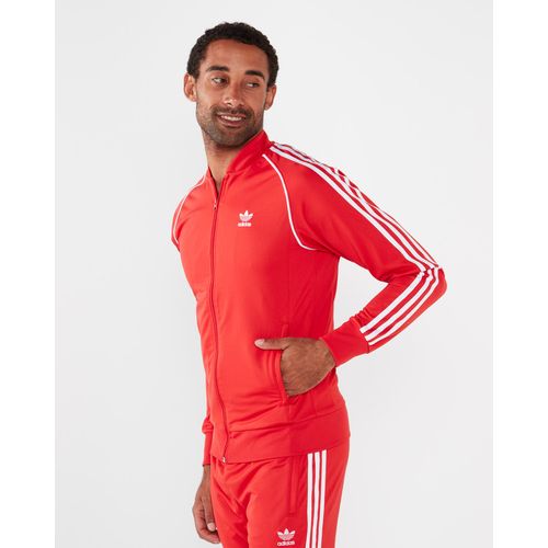 red adidas track top