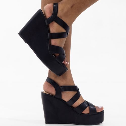 Ulalia Strappy 11Cm Wedge Sandals Black 7 LaMara Paris | South Africa ...