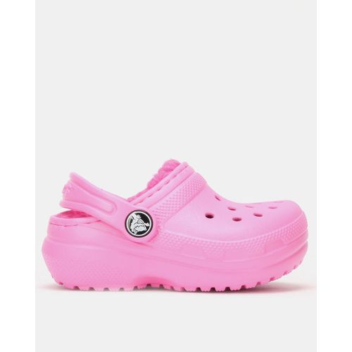 pink lined crocs