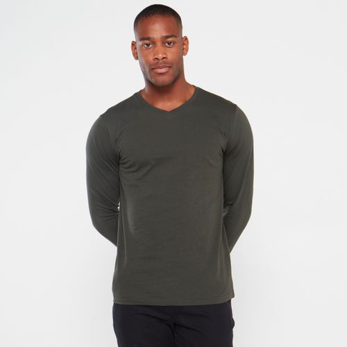Real Long Sleeve V-Neck Core Tee Fatigue Pick n Pay | South Africa | Zando