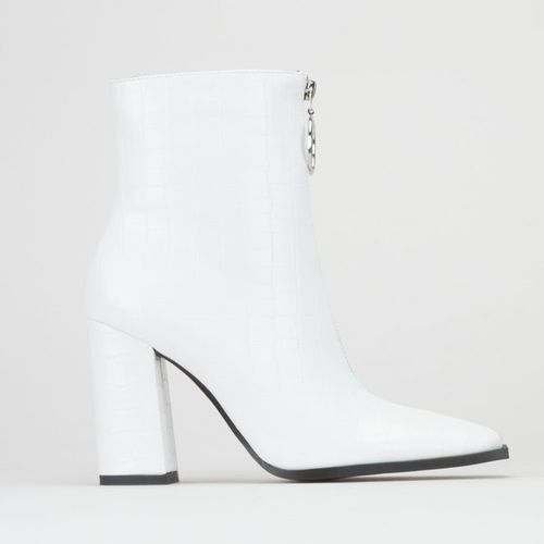 public desire white ankle boots