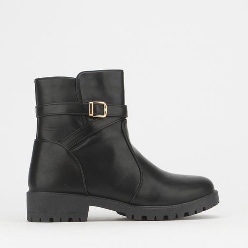 Women's Ankle Boots With Buckle D?or XB305-Black TTP | South Africa | Zando