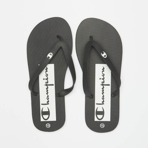 black champion flip flops