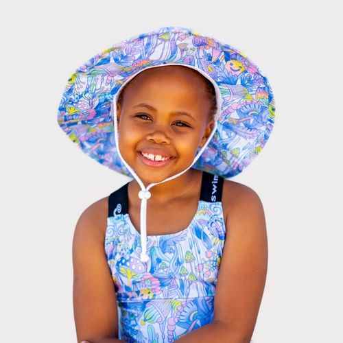 Kids Sun Hat - wide-brimmed - UV - Cosmic Flora print Just Jump, South  Africa