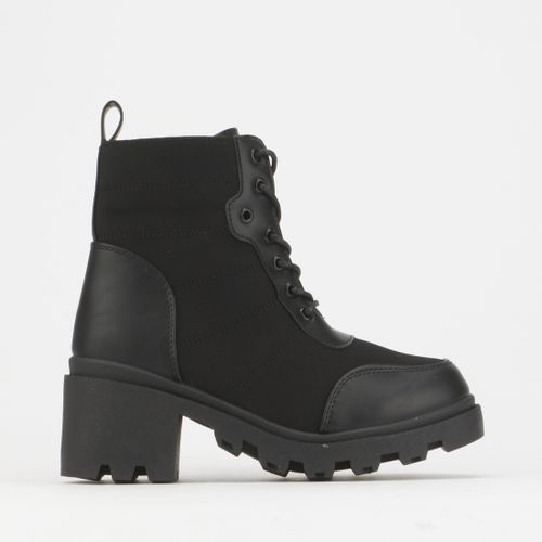 Real Quilted Lace Up Boot Black Pick n Pay | South Africa | Zando