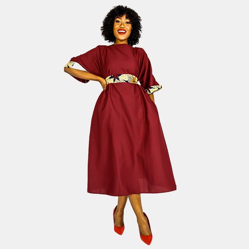 Fashion Trendy Button Flare Dress- Royal Blue | Jumia Nigeria