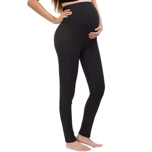 Overbelly Maternity Leggings with Elasticated Support Waistband - Black ...