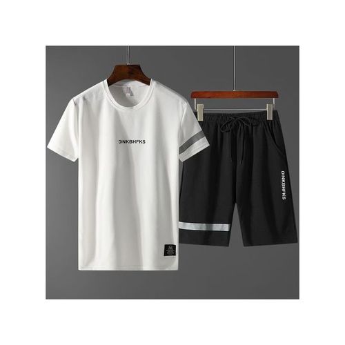 Men's T-shirt and shorts Sports set White & Black Generic | Price in ...