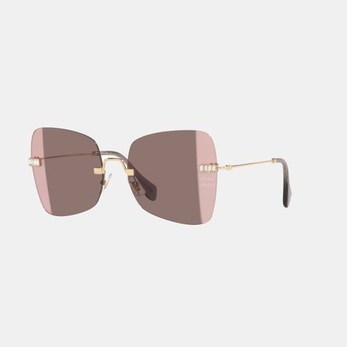 Miu Miu MU 02WS Square Pink Sunglasses | MYER