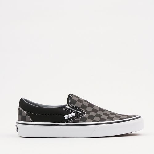 vans slip on checkerboard black grey