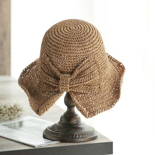 Bow Sun Hat Wide Brim Floppy Summer Hats For Women Beach Panama Straw Hat  Bazics, South Africa