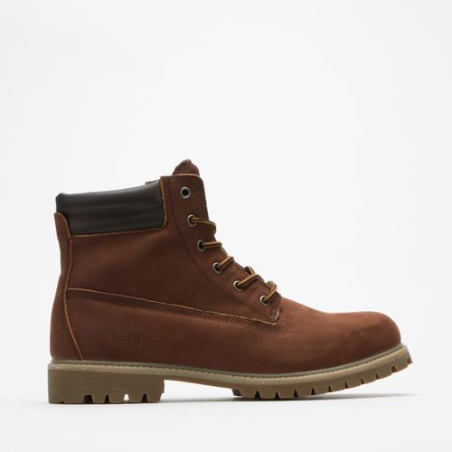 Mens Heavy Cleat Leather Worker Boot Brown Jeep | South Africa | Zando