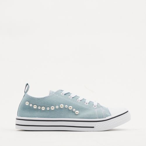 Real Pearl Lace up Sneakers Denim Pick n Pay | South Africa | Zando