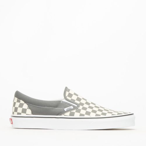 UA Classic Slip-On Checkerboard Sneakers Pewter/True White Vans | South ...