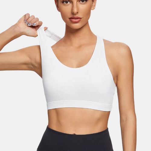 Women's High Support Padded Sports Bra White Livv Activewear