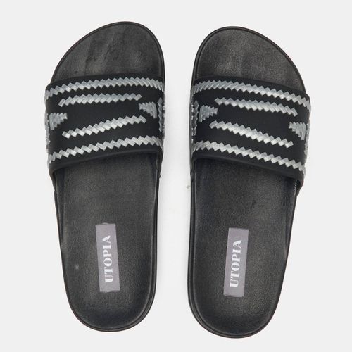 Aztec Weave Flatform Sandals Black/Grey Utopia | South Africa | Zando