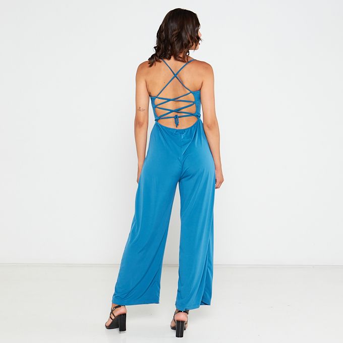 Limited Edition Wide Leg Jumpsuit Teal Utopia | South Africa | Zando