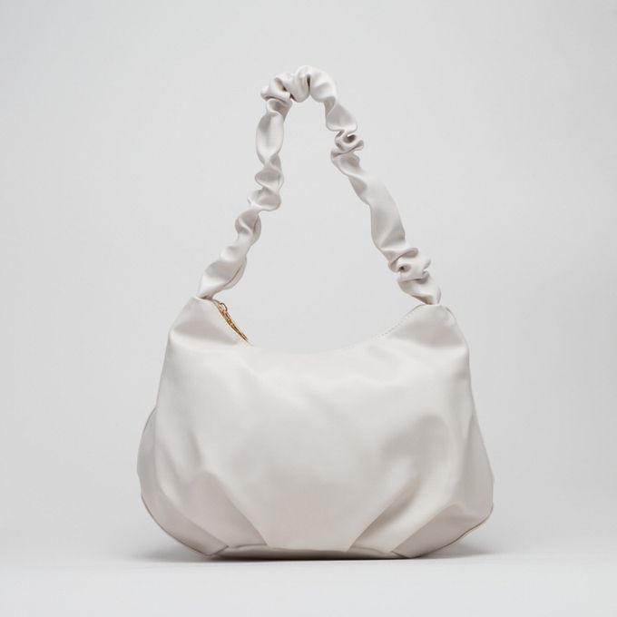 Scrunchie Detail Strap Shoulder Bag White Utopia | Price in South ...