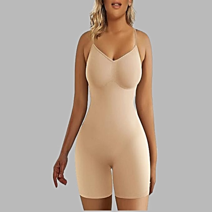 SPANX SP BODYSUIT OPEN BUST MID THIGH