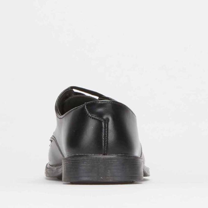 Boys Franki Leather School Shoes Black Toughees | South Africa | Zando