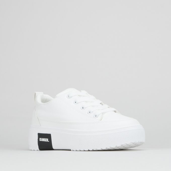Lace Up Flatform Sneakers White Mono Kangol | Price in South Africa | Zando