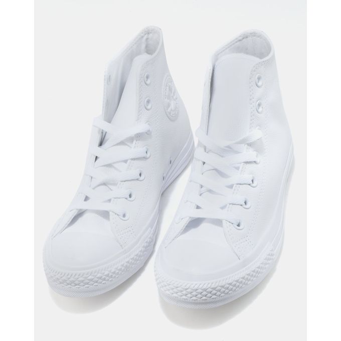 converse all star chuck taylor mono leather hi trainers
