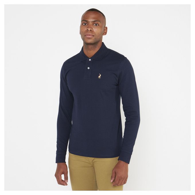 Carter Long sleeve Custom Fit Golfer Navy Polo | Price in South Africa ...