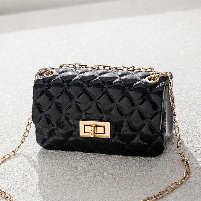 Diamond Embossed Solid Colour Purses,Black JAVING | Price in South ...