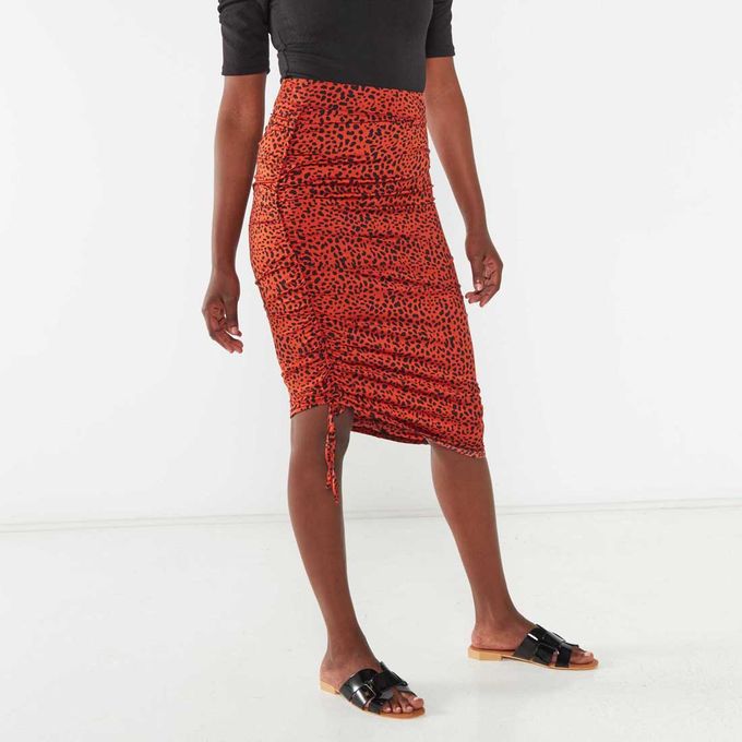 Orange Cheetah Spot Skirt The Nom Lifestyle Clothing | South Africa | Zando